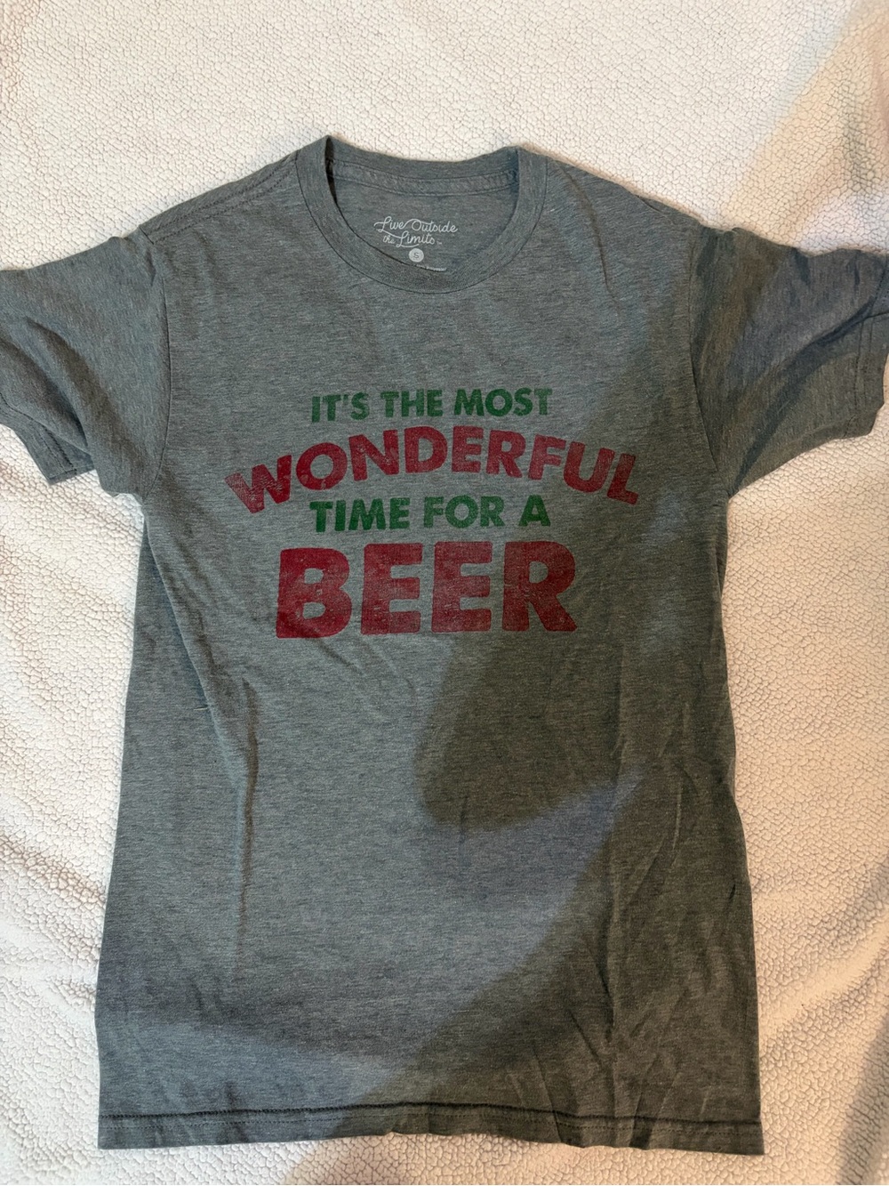 Gray 'It's the Most Wonderful Time for a Beer' Graphic Tee